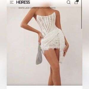 White lace corset dress